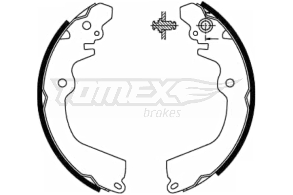 Sada brzdových čelistí TOMEX Brakes